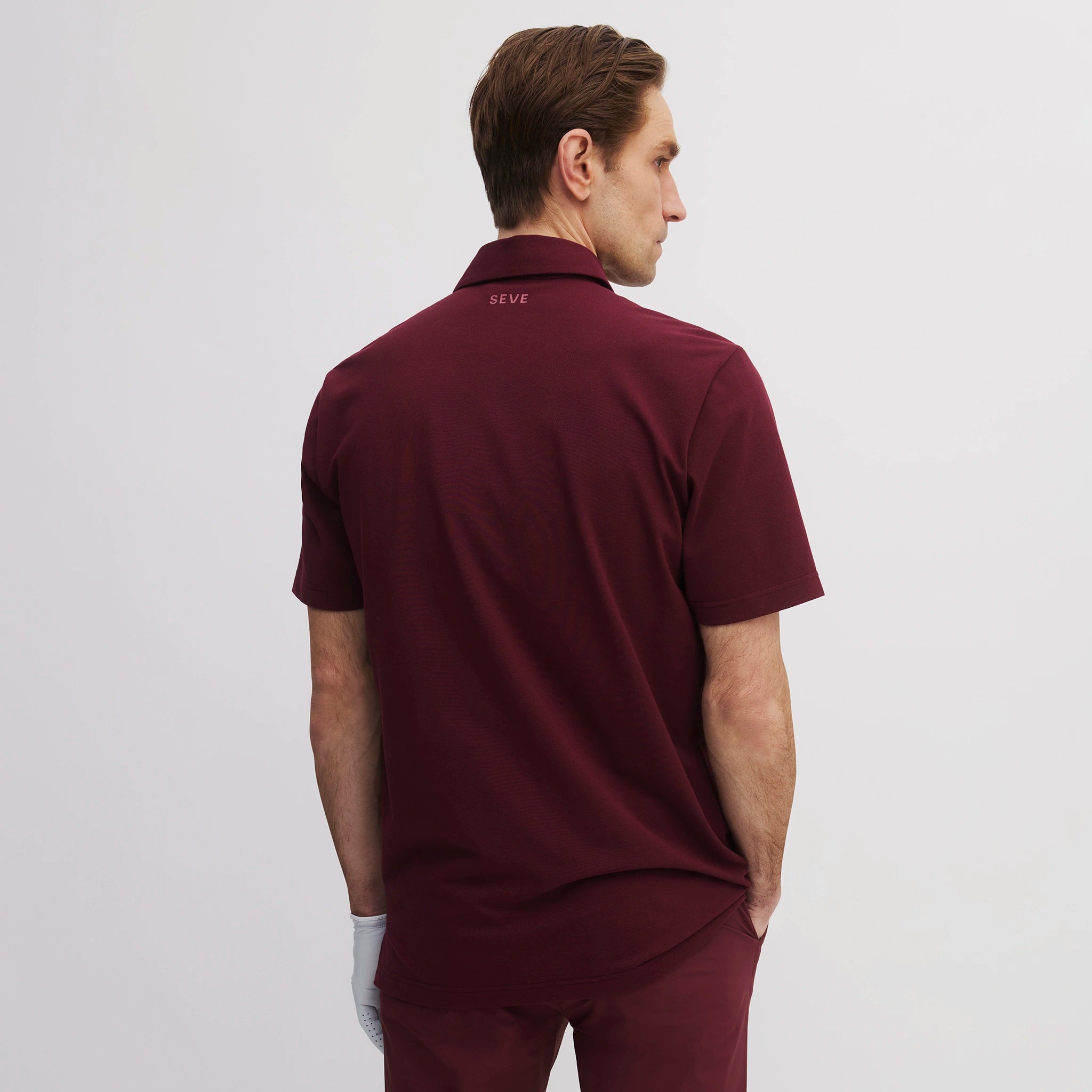 SEVE COTTON POLO BURGUNDY