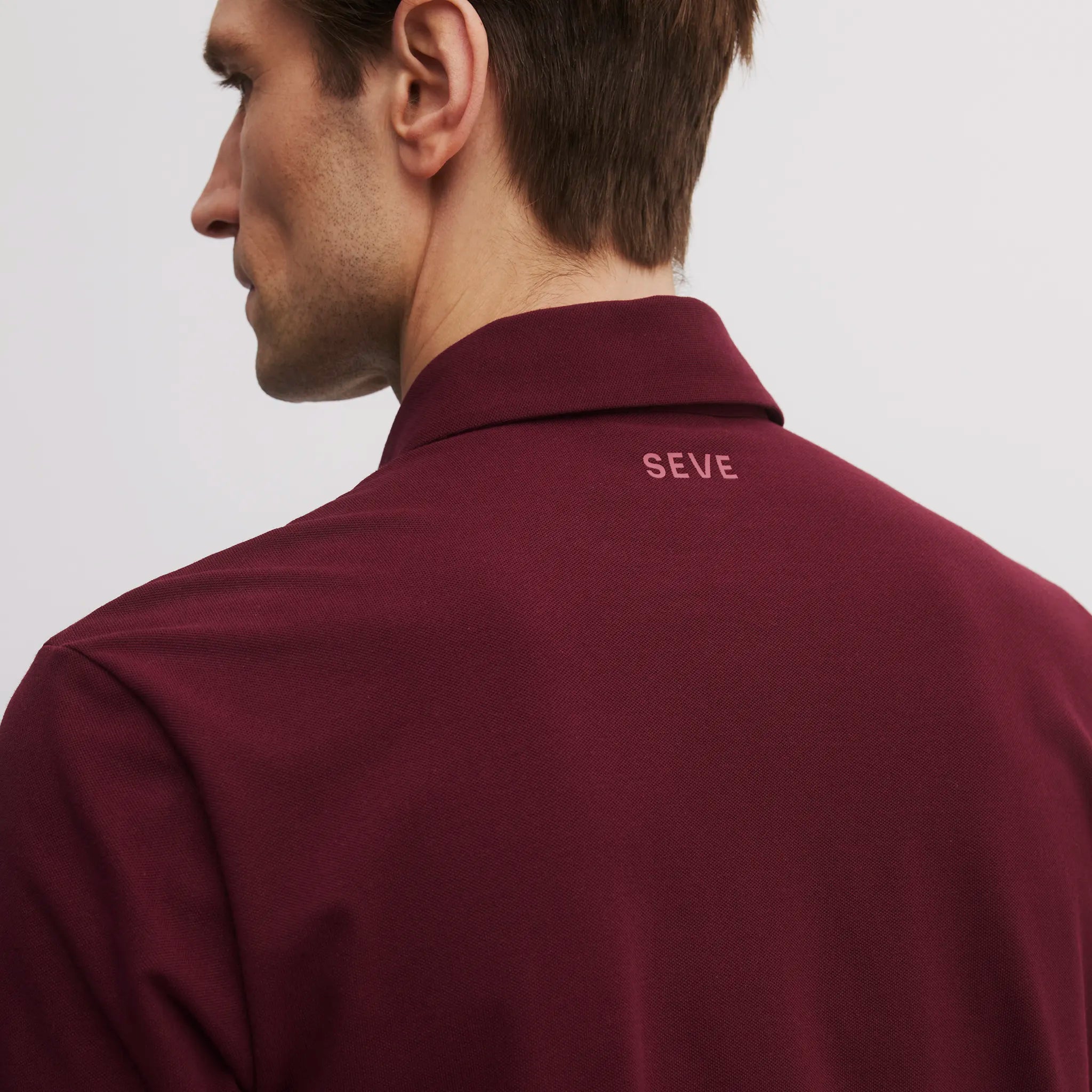 SEVE COTTON POLO BURGUNDY