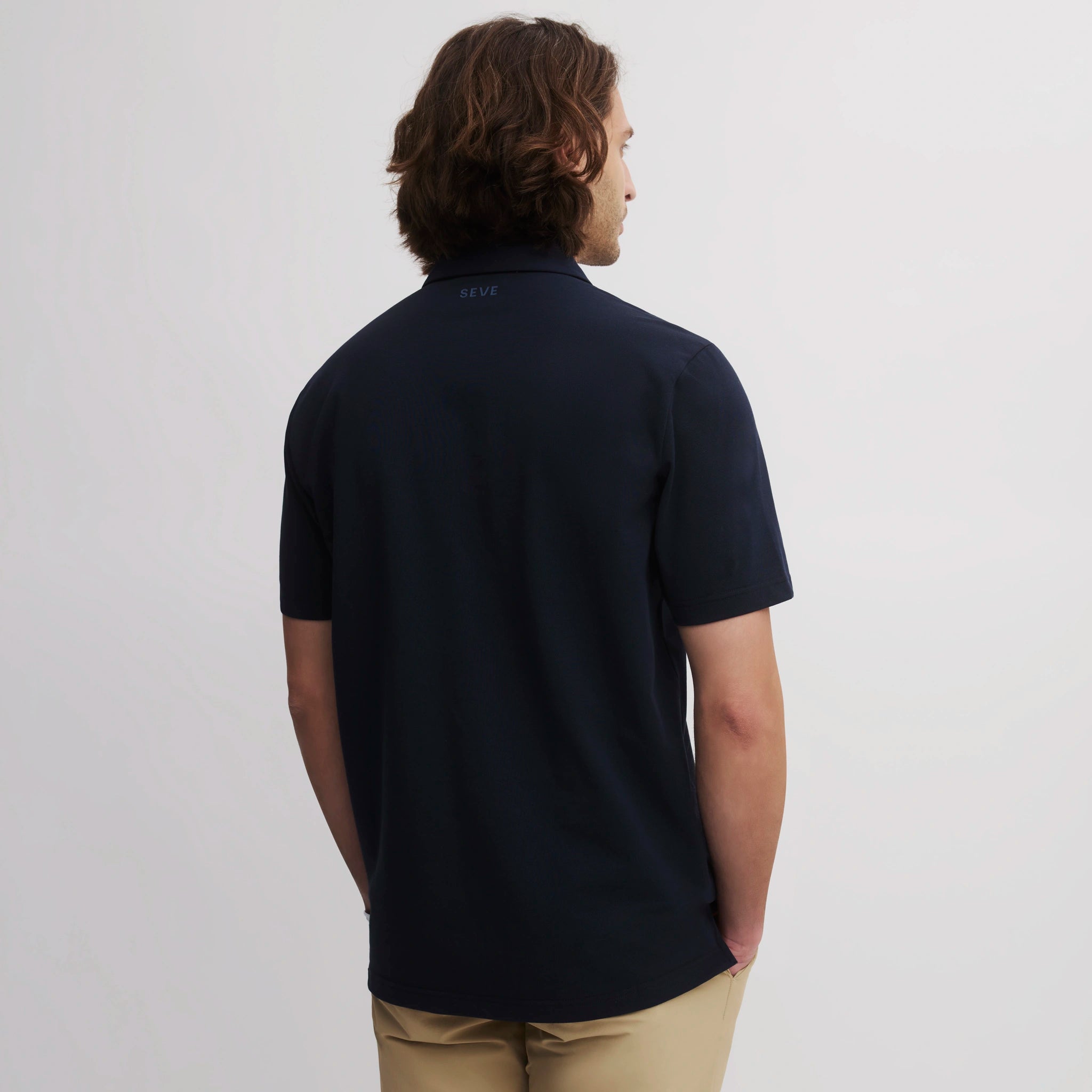 SEVE COTTON POLO NAVY BLUE