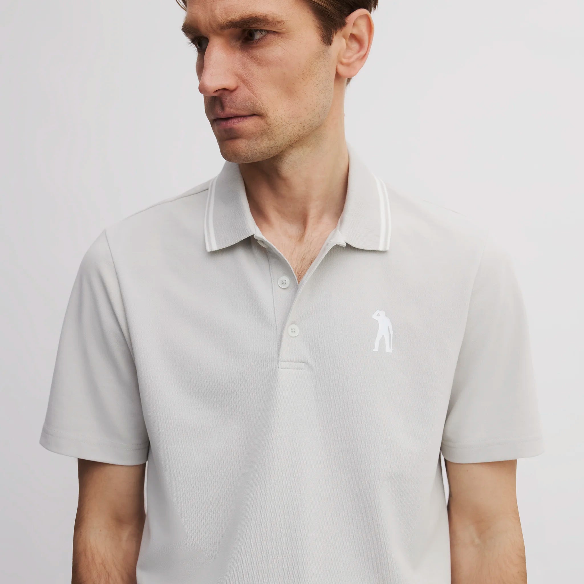 ICON COTTON POLO  ASH GREY