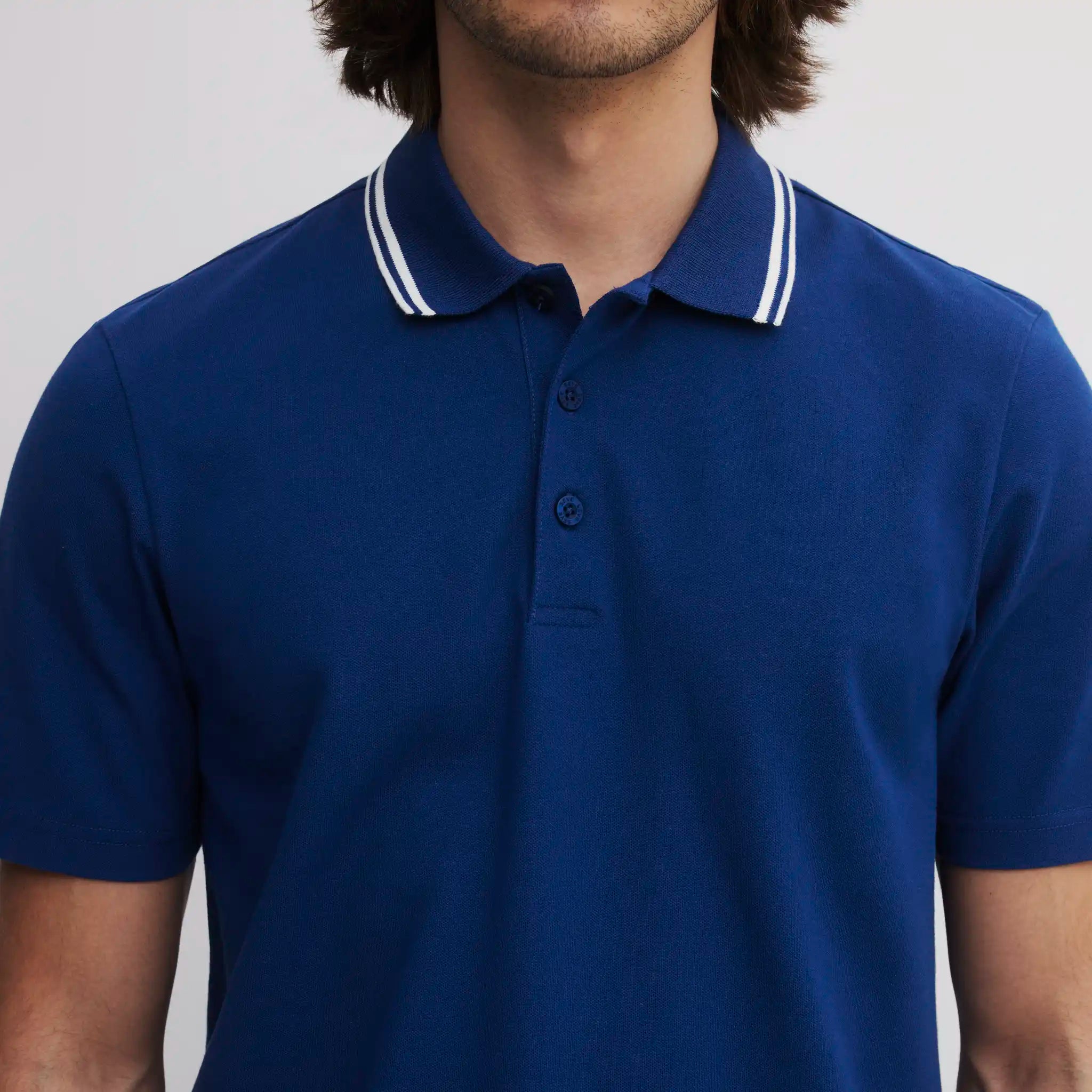 ICON COTTON POLO INK BLUE