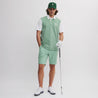 ICON BLOCK COTTON POLO FROSTY GREEN/EGG WHITE