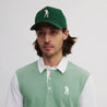 ICON BLOCK COTTON POLO FROSTY GREEN/EGG WHITE