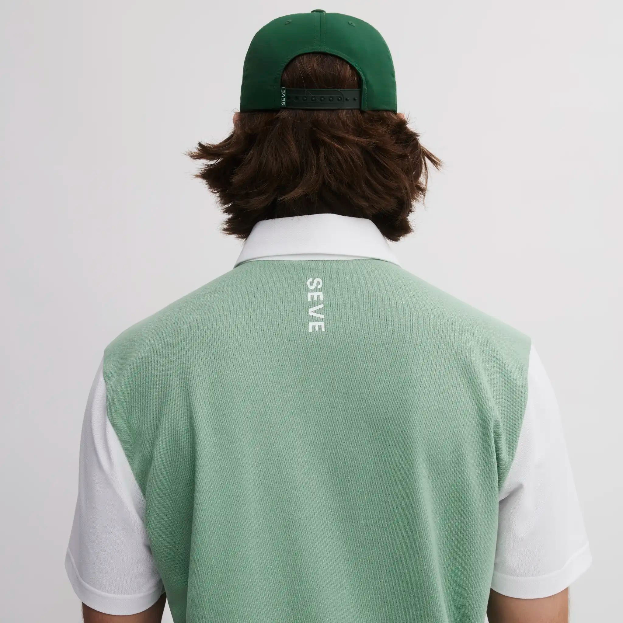 ICON BLOCK COTTON POLO FROSTY GREEN/EGG WHITE