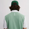ICON BLOCK COTTON POLO FROSTY GREEN/EGG WHITE