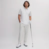 ICON BLOCK COTTON POLO EGG WHITE/ASH GREY
