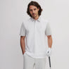 ICON BLOCK COTTON POLO EGG WHITE/ASH GREY