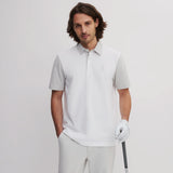 ICON BLOCK COTTON POLO EGG WHITE/ASH GREY