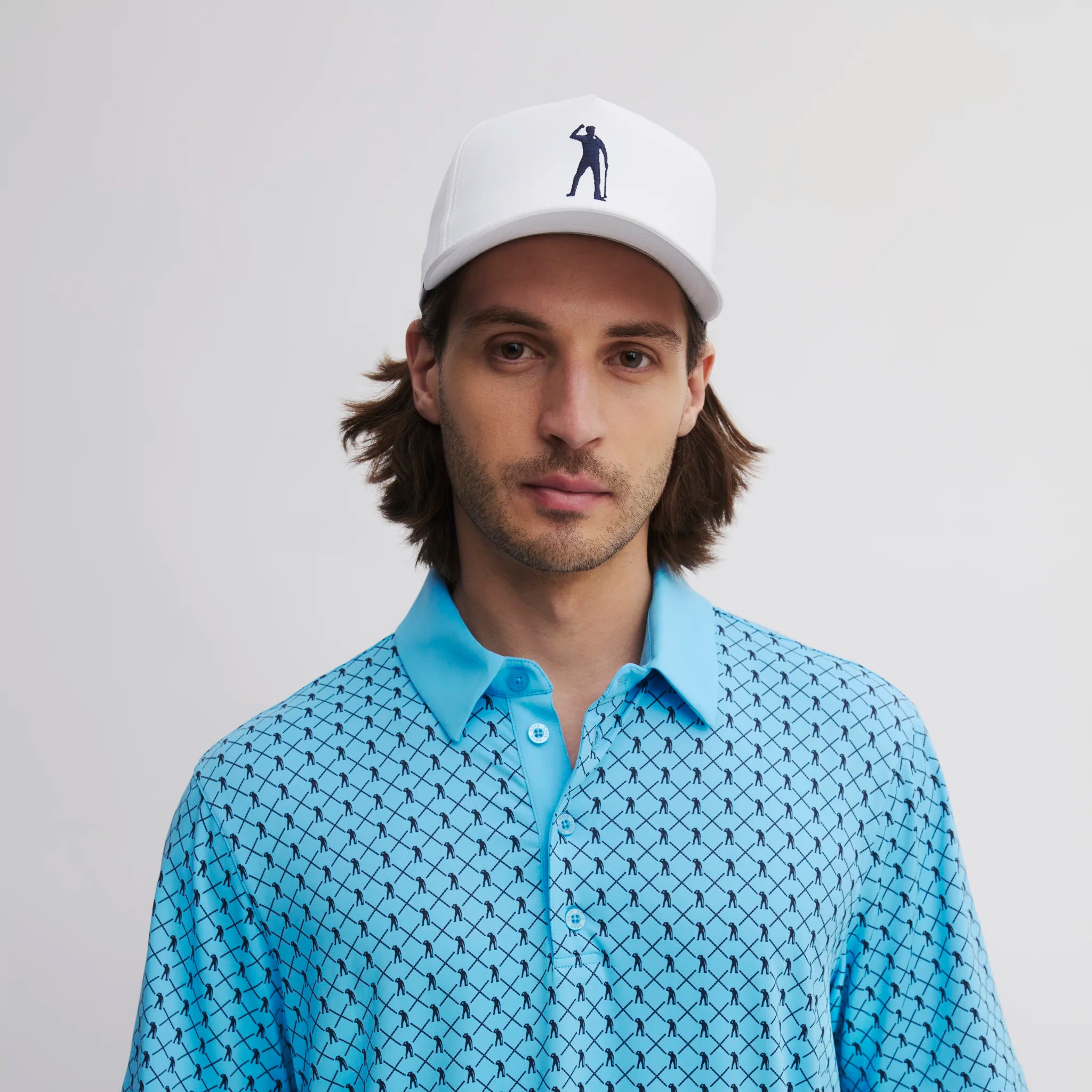 ICON ALLOVER POLO LIGHT BLUE