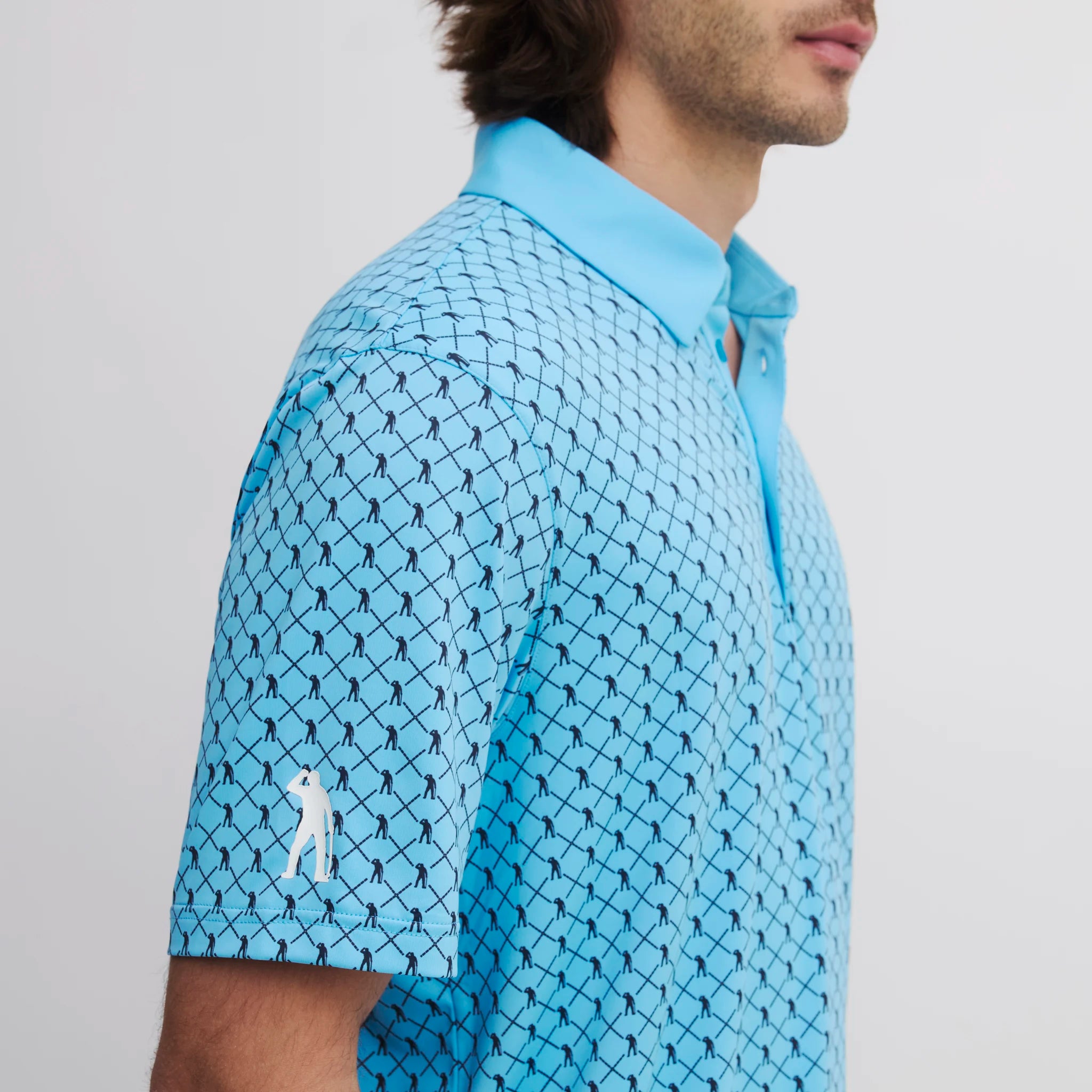 ICON ALLOVER POLO LIGHT BLUE