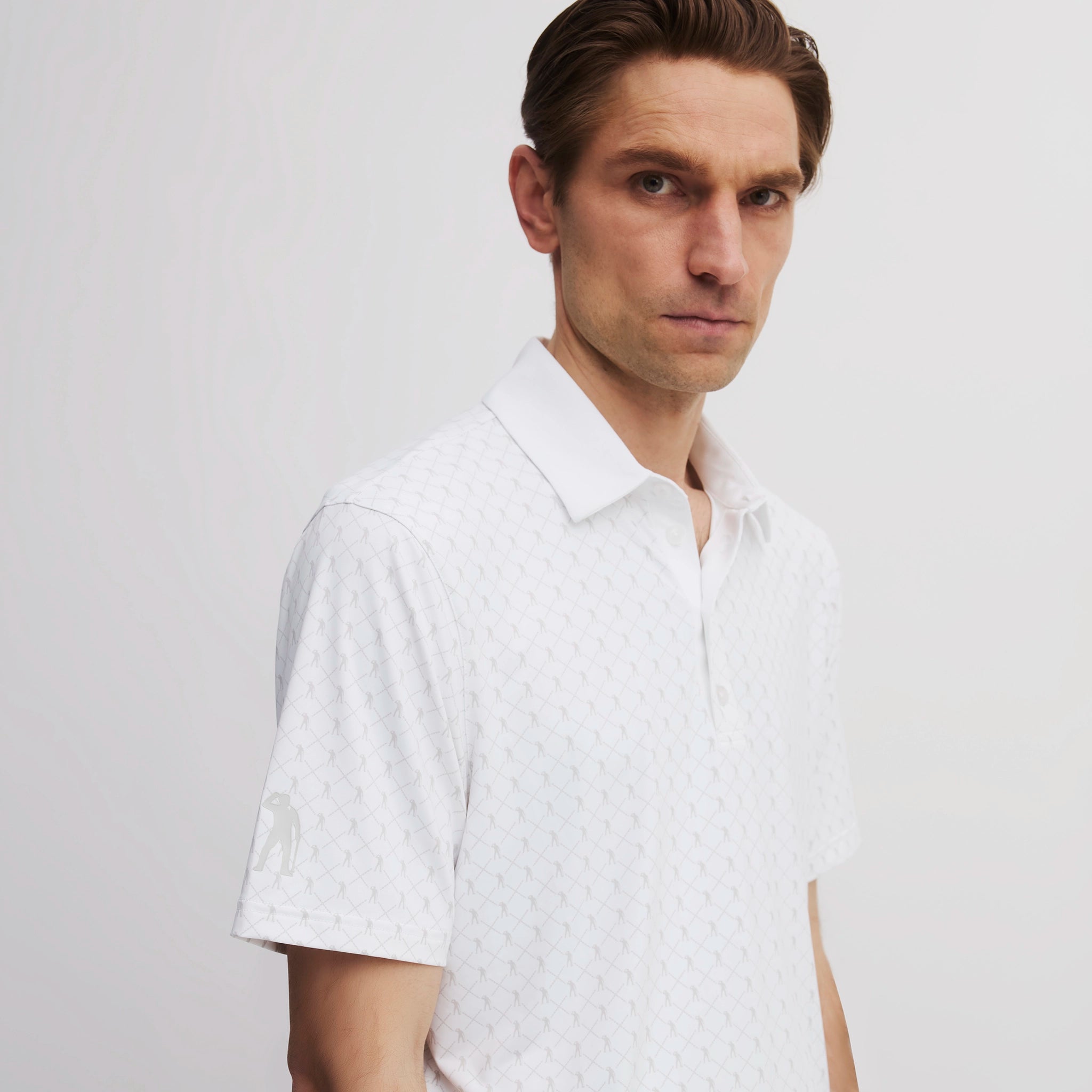 ICON ALLOVER POLO EGG WHITE