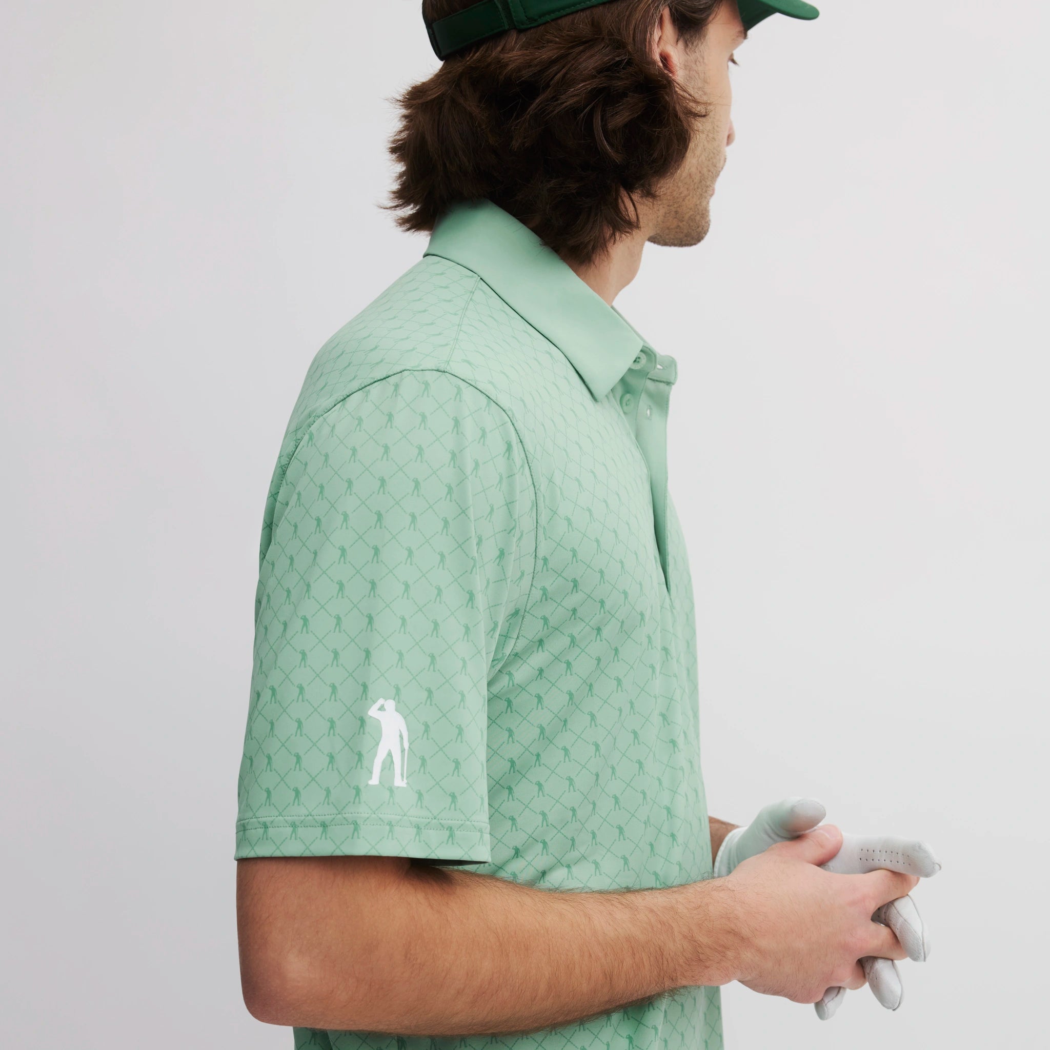 ICON ALLOVER POLO FROSTY GREEN