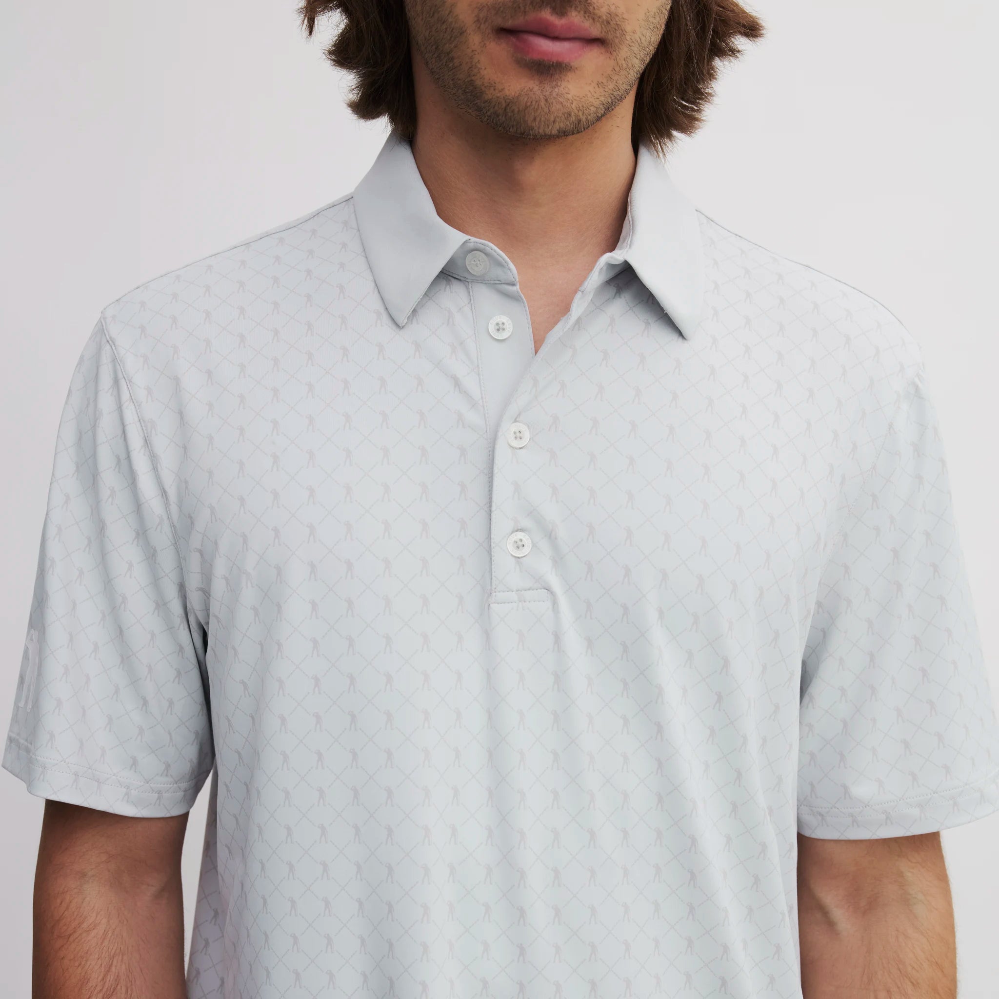 ICON ALLOVER POLO ASH GREY