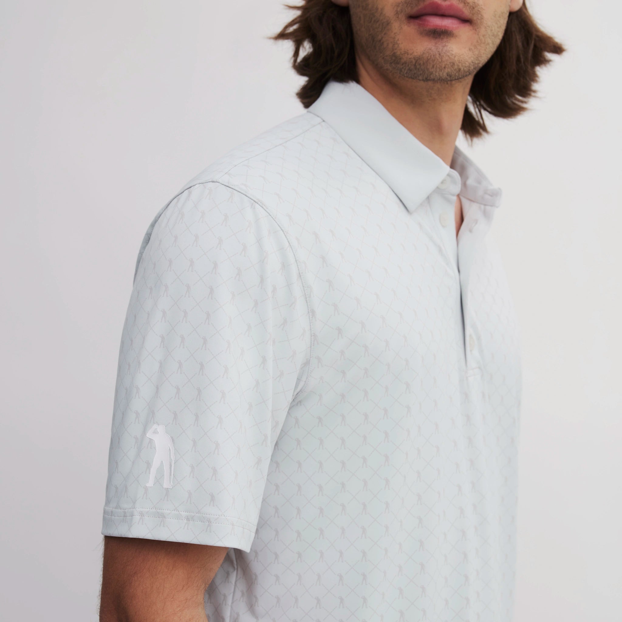 ICON ALLOVER POLO ASH GREY