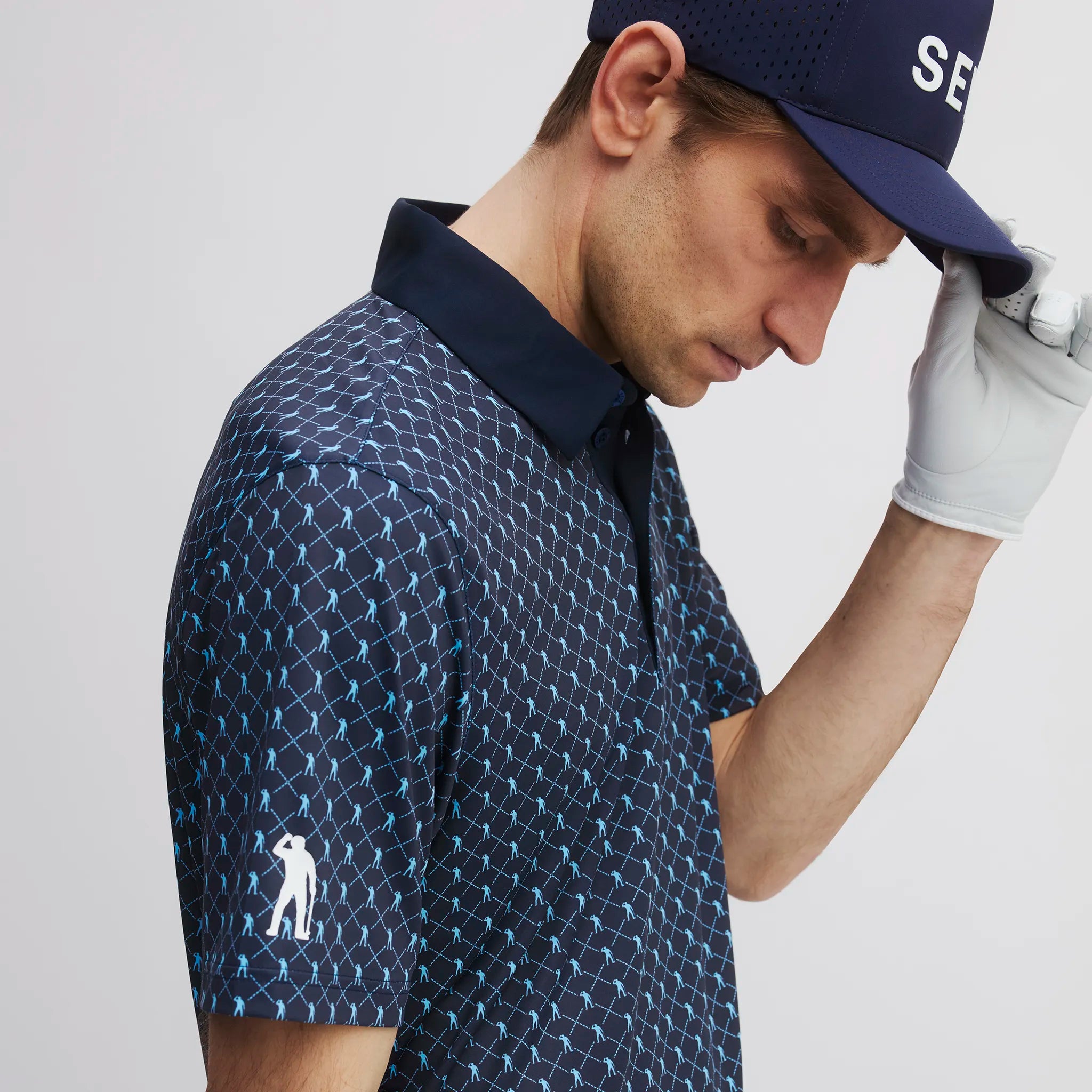 ICON ALLOVER POLO INK BLUE
