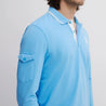 ICON COTTON POLO LS  LIGHT BLUE