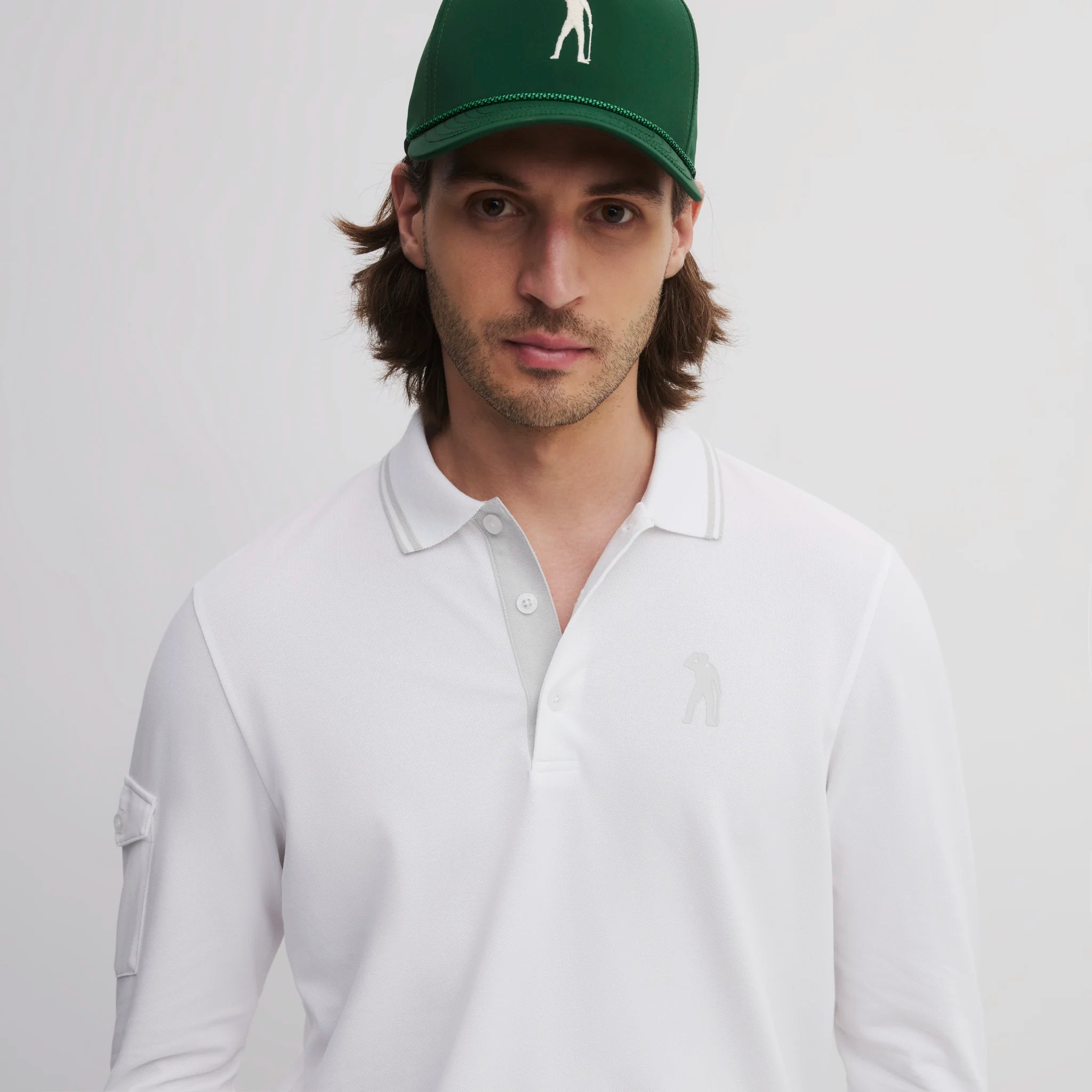 ICON COTTON POLO LS  EGG WHITE