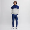 ICON BLOCK ROUND NECK SWEATER ASH GREY/INK BLUE