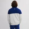 ICON BLOCK ROUND NECK SWEATER ASH GREY/INK BLUE