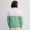 ICON BLOCK ROUND NECK SWEATER FROSTY GREEN/EGG WHITE