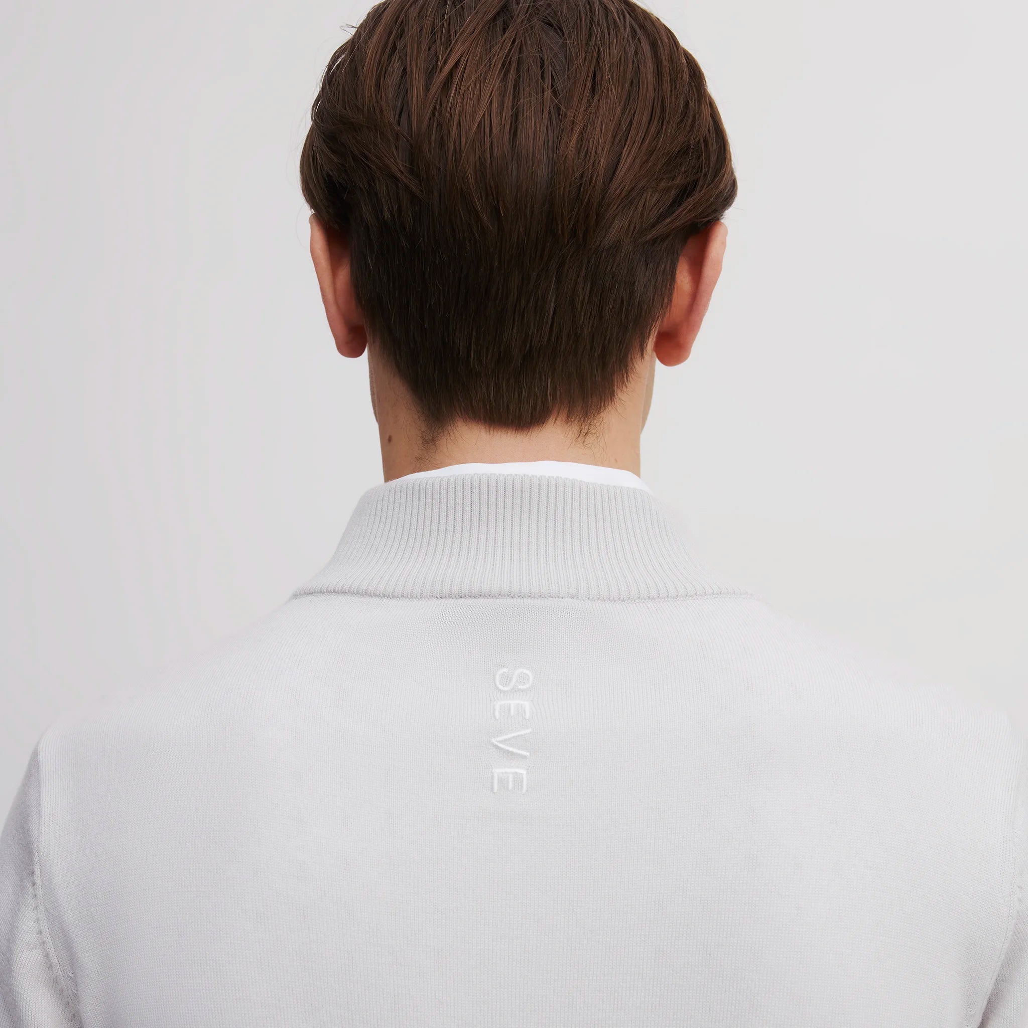 ICON WESTCHESTER MERINO QUARTER ZIP ASH GREY