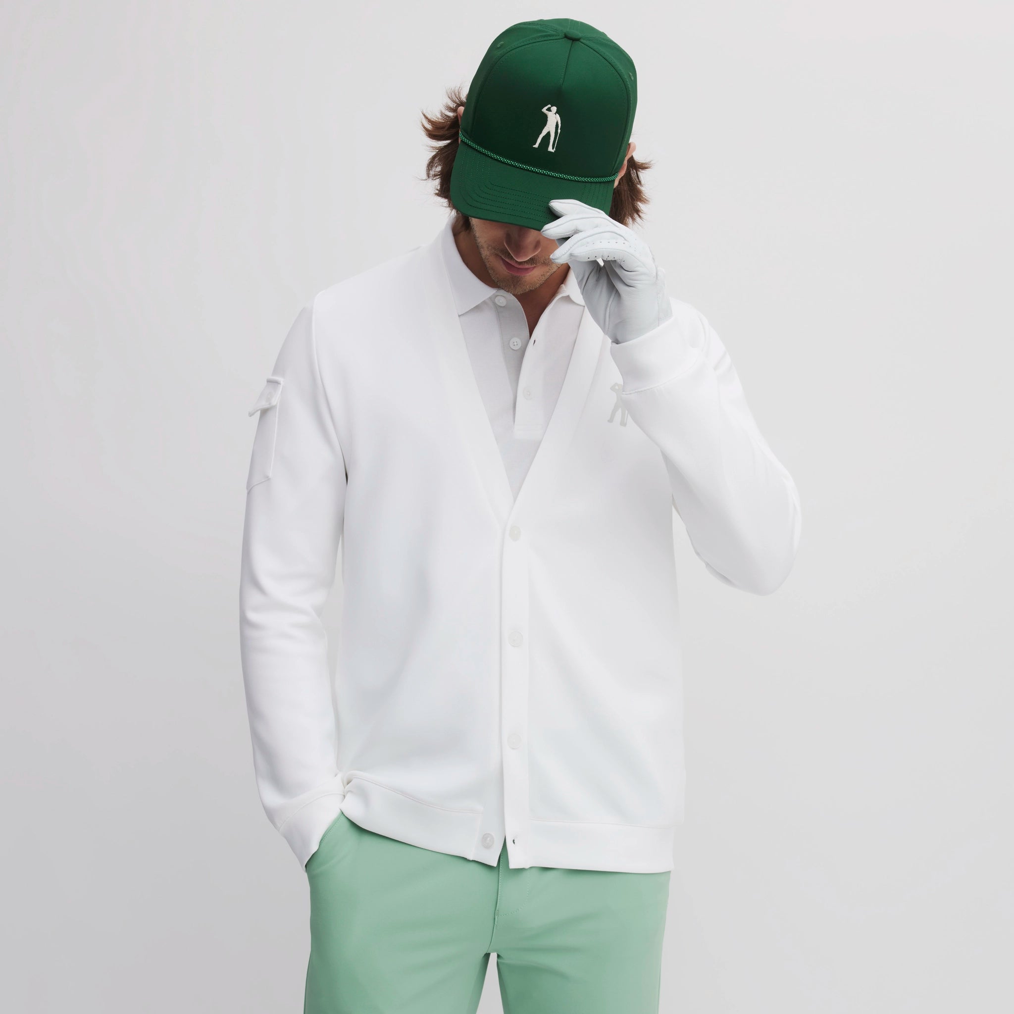 ICON 3 IRON TECH CARDIGAN EGG WHITE