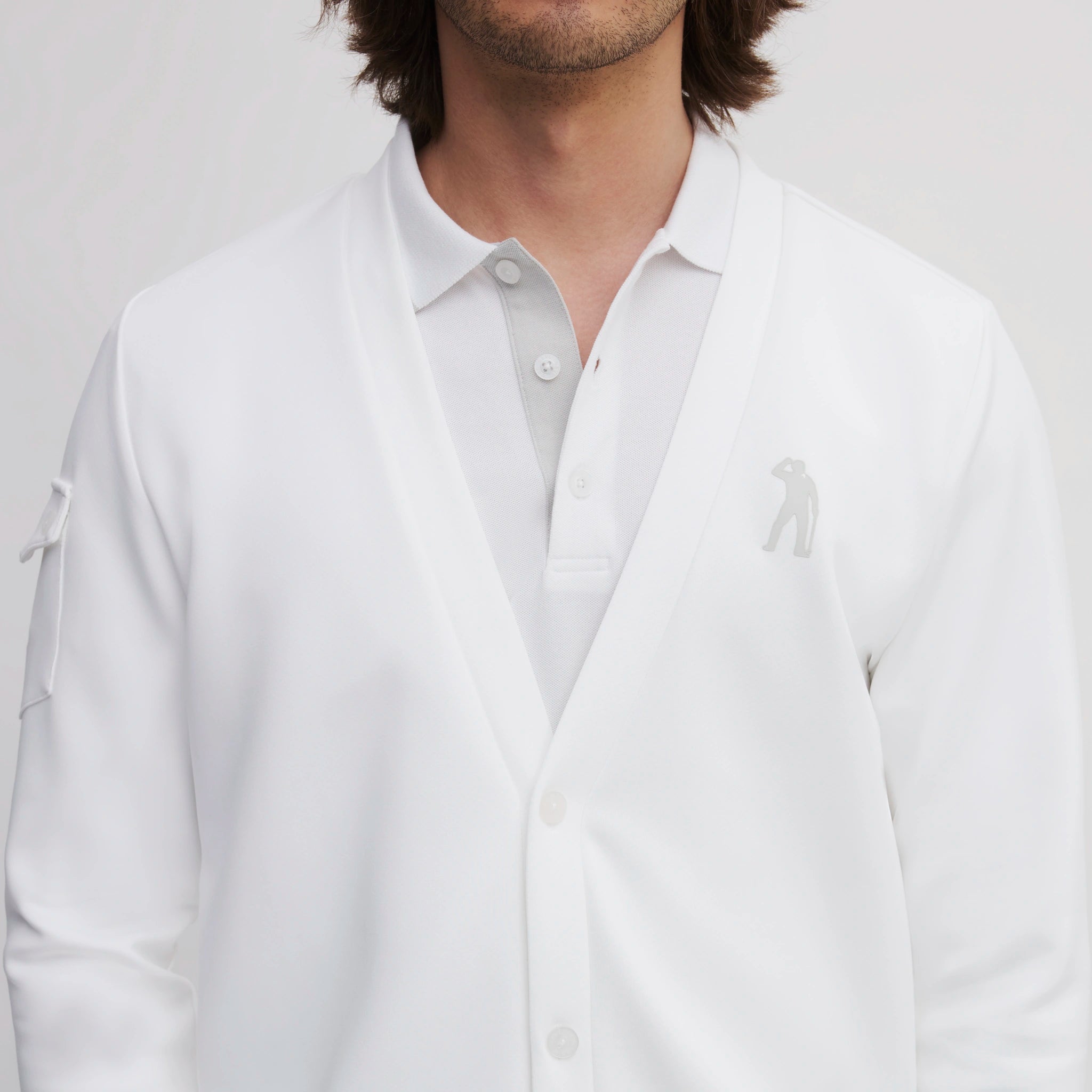 ICON 3 IRON TECH CARDIGAN EGG WHITE
