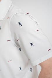 SEVE ALLOVER POLO WHITE AOP