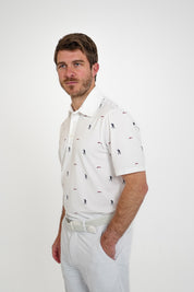 SEVE ALLOVER POLO WHITE AOP