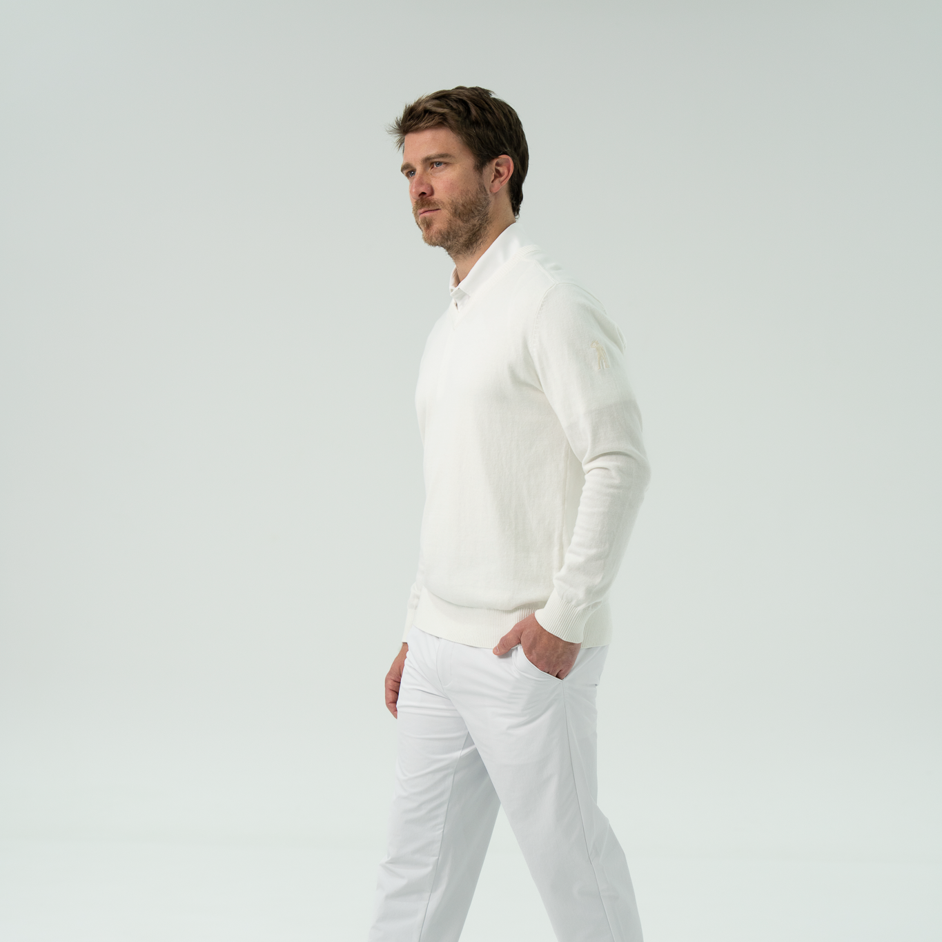 8424 KNITTED SWEATER EMERSON WHITE