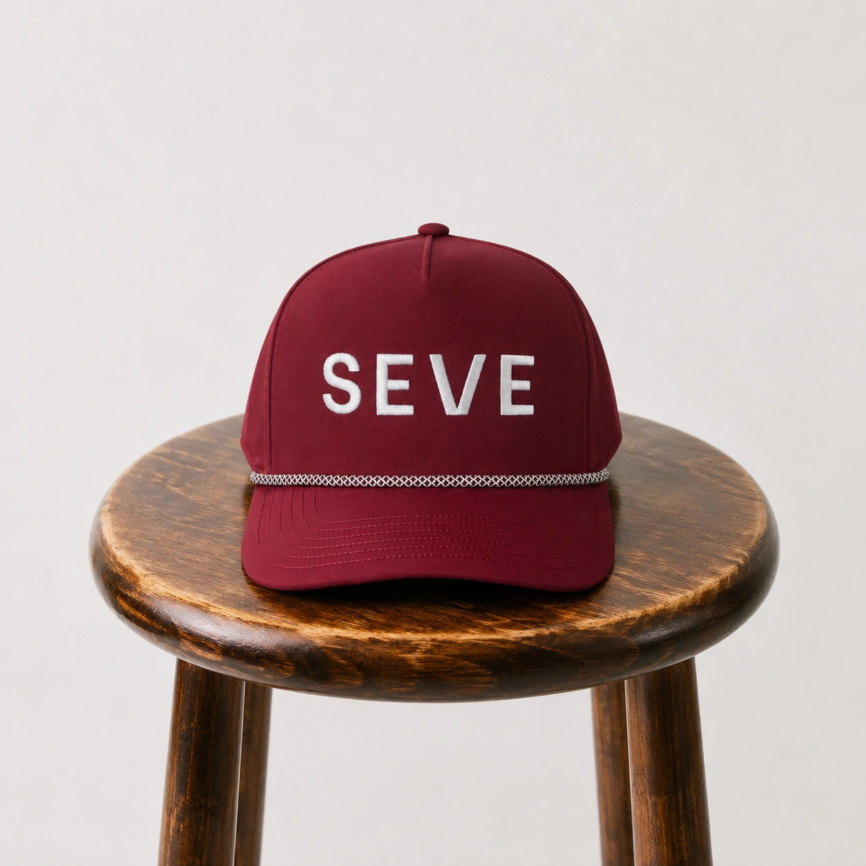 1980 SEVE ROPE CAP BURGUNDY
