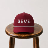 1980 SEVE ROPE CAP BURGUNDY