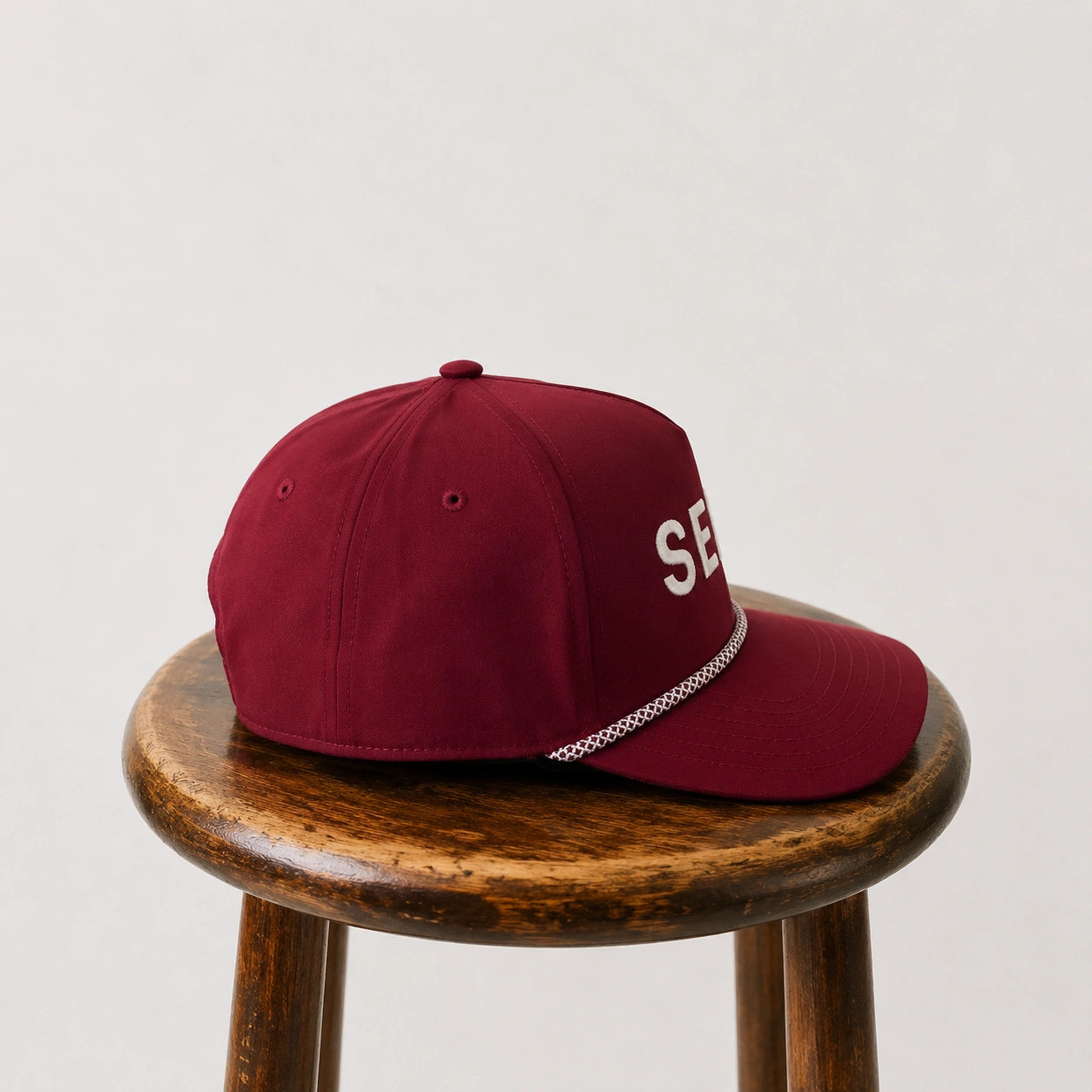 1980 SEVE ROPE CAP BURGUNDY
