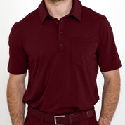 DUBLIN POCKET POLO SHIRT BURGUNDY