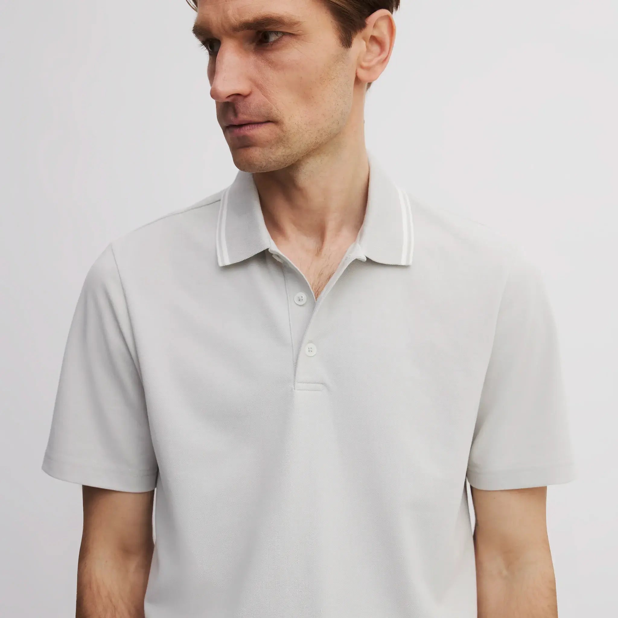 ICON COTTON POLO  ASH GREY